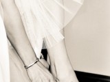white strappy shoes with small bows are a timeless option for a summer bridal look