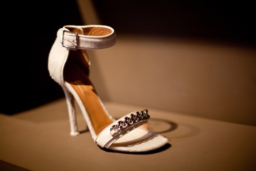 white ankle strap heeled sandals with embellished tops look chic, stylish and will add a touch of bling to your look