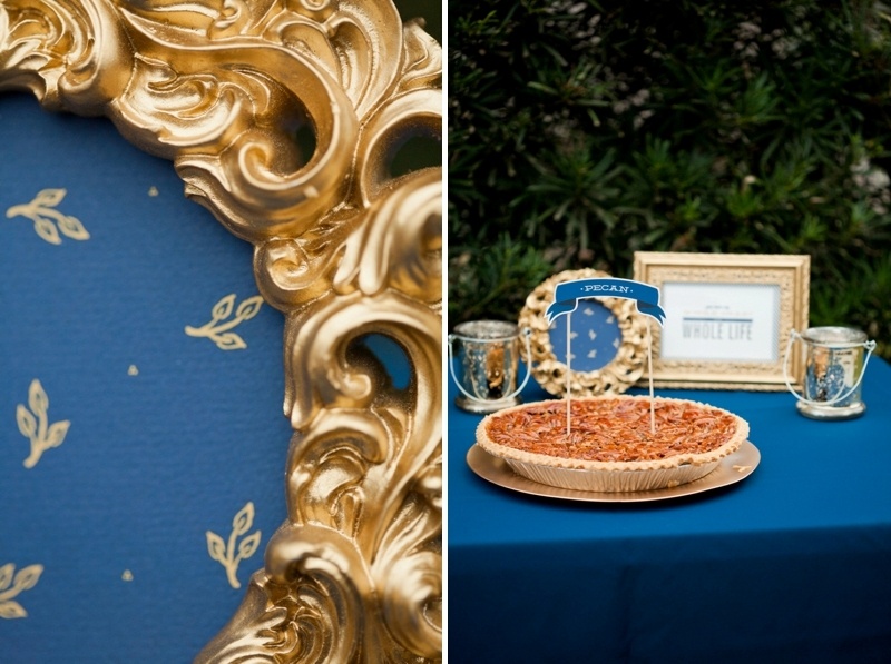 Chic Woodland Navy And Gold Wedding Inspiration