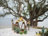 Citrus Beach Wedding Inspiration In Bold Colors