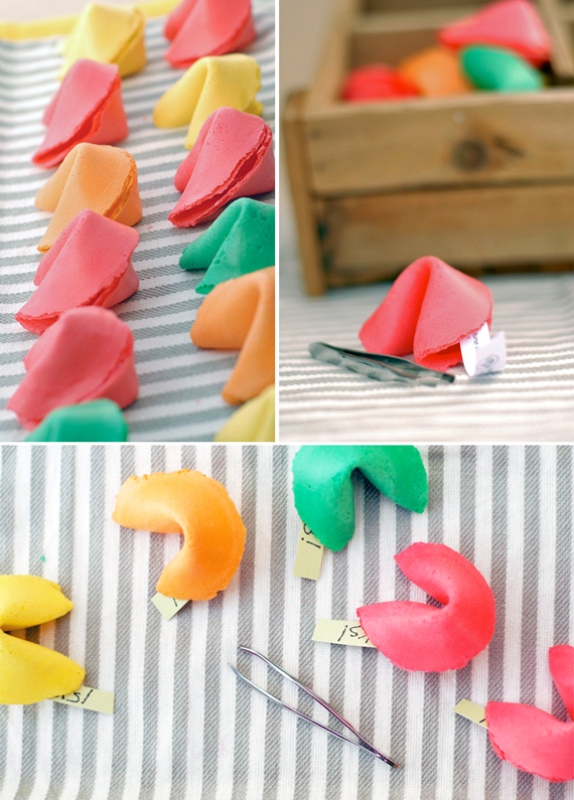 Colorful Diy Fortune Cookie Wedding Favors