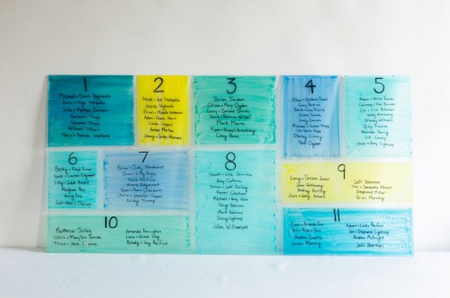 Colorful DIY Stained Glass Seating Chart