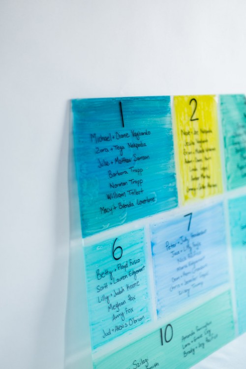 Colorful DIY Stained Glass Seating Chart