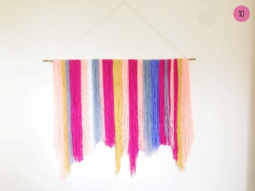Colorful Diy Yarn Hanging Wedding Backdrop