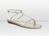 sparkly silver wedding sandals with straps look bright, fun and bold and are very comfy to wear at the beach