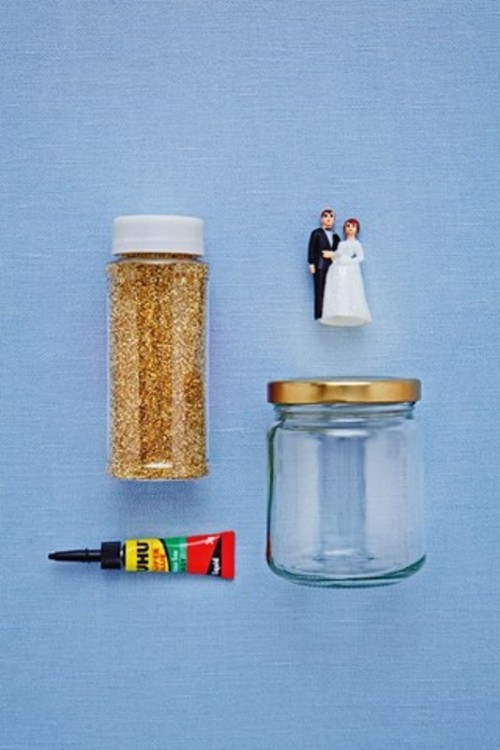 Cool Diy Jam Jar Glitter Globes For Your Winter Wedding Guests