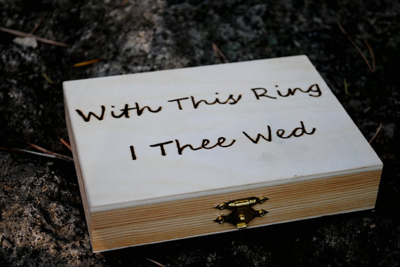 rustic wedding ring box