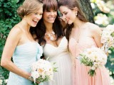 Coordinating But Different Bridesmaid Dresses By Donna Morgan