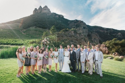 Copper And White Malibu Outdoor Wedding