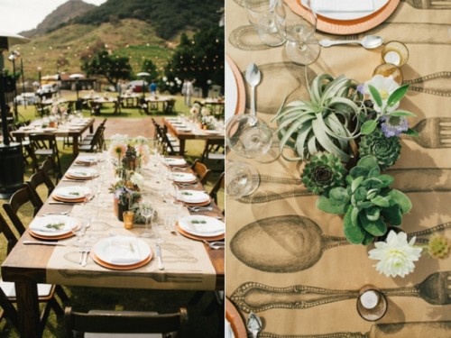 Copper And White Malibu Outdoor Wedding