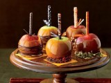 candied apples with various toppings are delicious and very fall-like