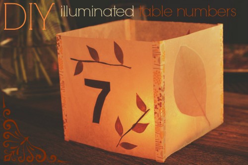 Cozy DIY Illuminated Table Numbers