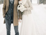 a neutral knit cardigan is always a cool way to cozy up any wedding style and look, you can make one for yourself and your partner, too