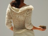 a lovely cardigan for a winter bride