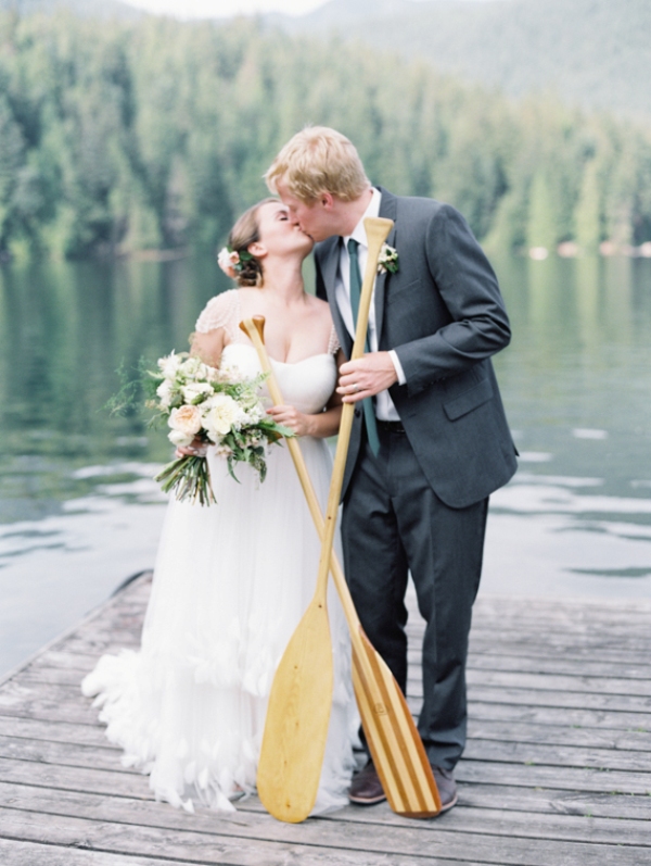 Picture Of creative and romantic diy camp themed wedding in canada  5