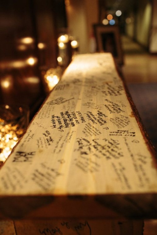 a live edge wooden slab is a timeless wedding idea for a rustic wedding in the fall or any other season