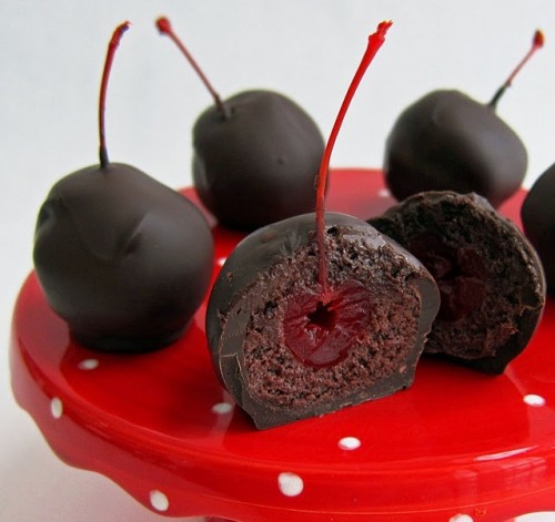 chocolate truffles with cherries inside are lovely wedding desserts for any wedding, and you can even make them yourself