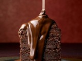a chocolate wedding cake with caramel on top is a lovely wedding dessert idea to rock and it will make your guests happy