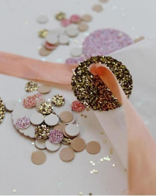 Cute And Shiny Diy Wedding Favor Glitter Confetti Bags
