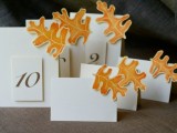cards with table numbers and bright fall leaves are lovely for a fall wedding and you can DIY them