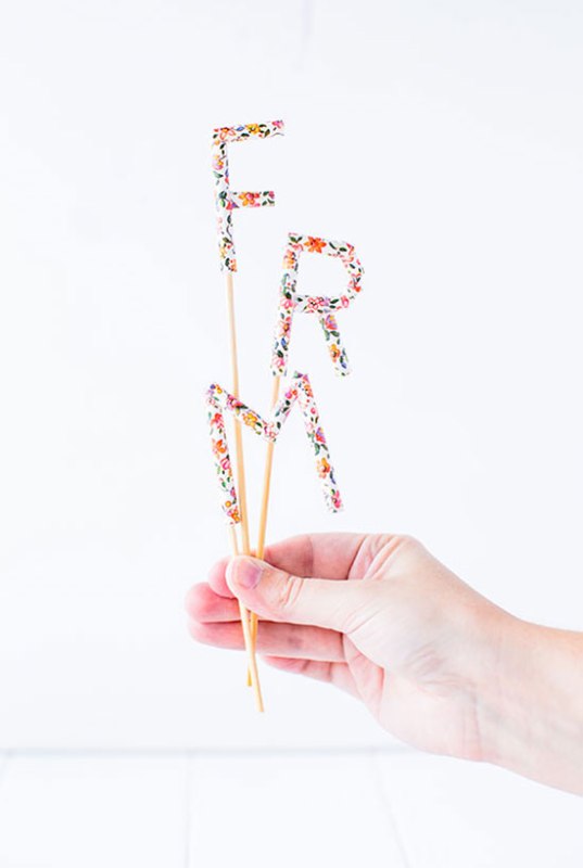 Cute Diy Message Cake Topper With Paper Straws