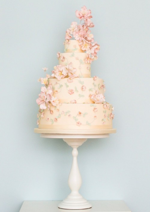 Delicate And Lovely Floral Wedding Cakes Collection By Rosalind Miller