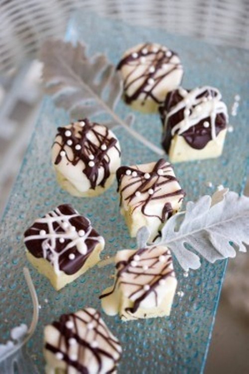 white chocolate topped with dark chocolate is always a good idea if you don't know what to choose