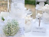all-white candy pops and candies are amazing to finish off your winter wedding dessert table