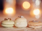 neutrals macarons used for displaying wedding rings are amazing for a modern and bold wedding, they can be rocked at any wedding