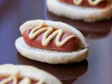 mini hotdogs will work nice for a couple that loves fast food and for the guests, too
