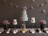 Dessert Table Setting In Chocolate And Creme Colors