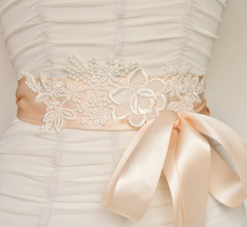 DIY Beautiful Lace Bridal Sash