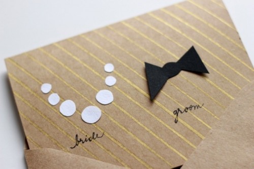 Diy Cute Paper Card For The Bridal Couple