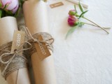 Diy Flower Favors With Twine And Tags