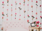 Diy Fresh Flower Wall For Wedding Decor