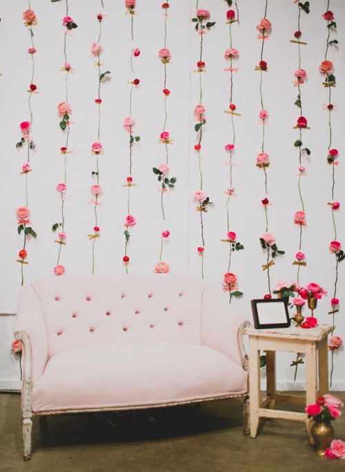 Diy Fresh Flower Wall For Wedding Decor