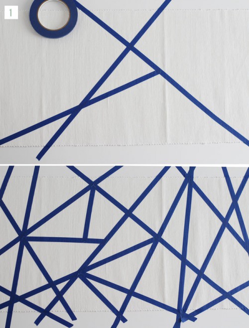DIY Geometric Table Runner For Modern Weddings