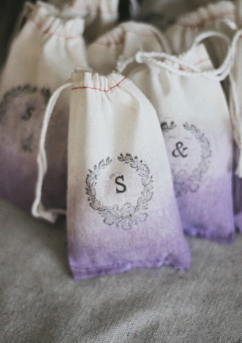 Diy Lavender Ombre Wedding Favor Bags