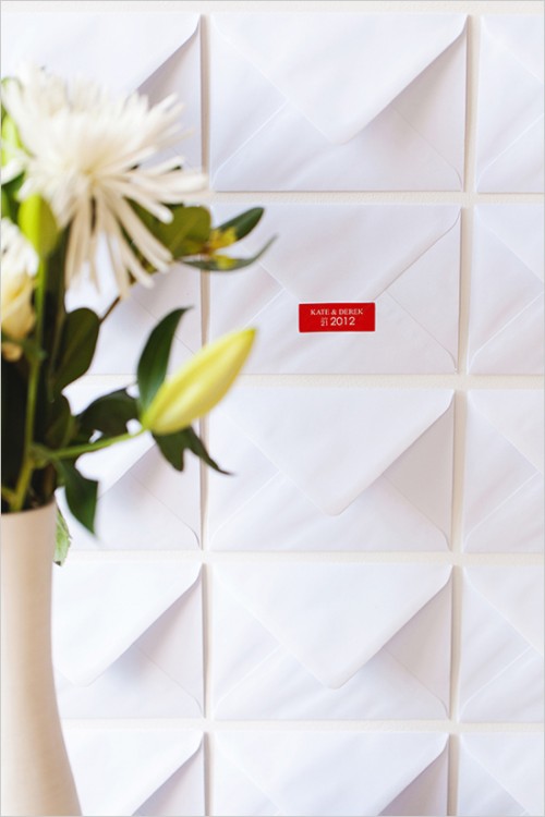 Diy Love Note Envelope Wall For Wedidng Reception Decor