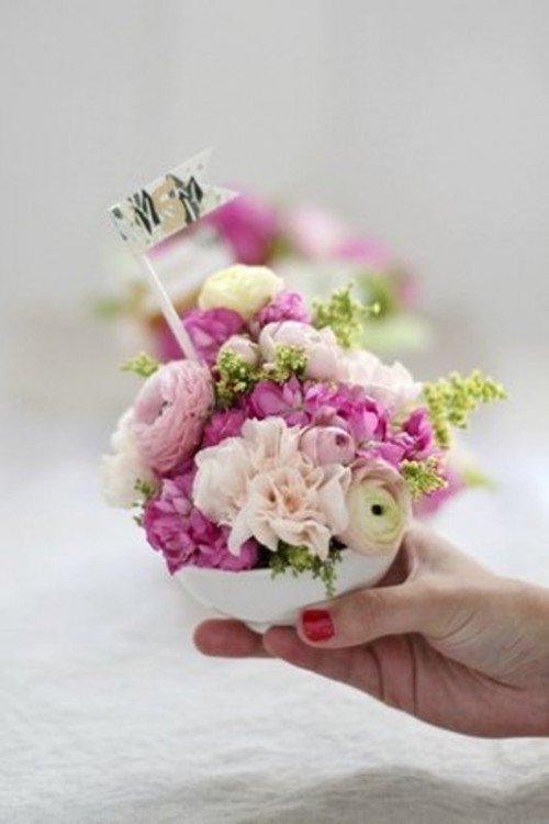 Diy Mini Florals For Your Wedding Table Settings