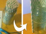 Diy Retro Straw Vase Centerpiece