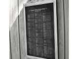 a chalkboard framed seating chart is a cool and easy to realize idea