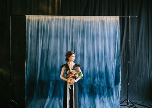 Dramatic Blue And Black Wedding Inspirational Shoot