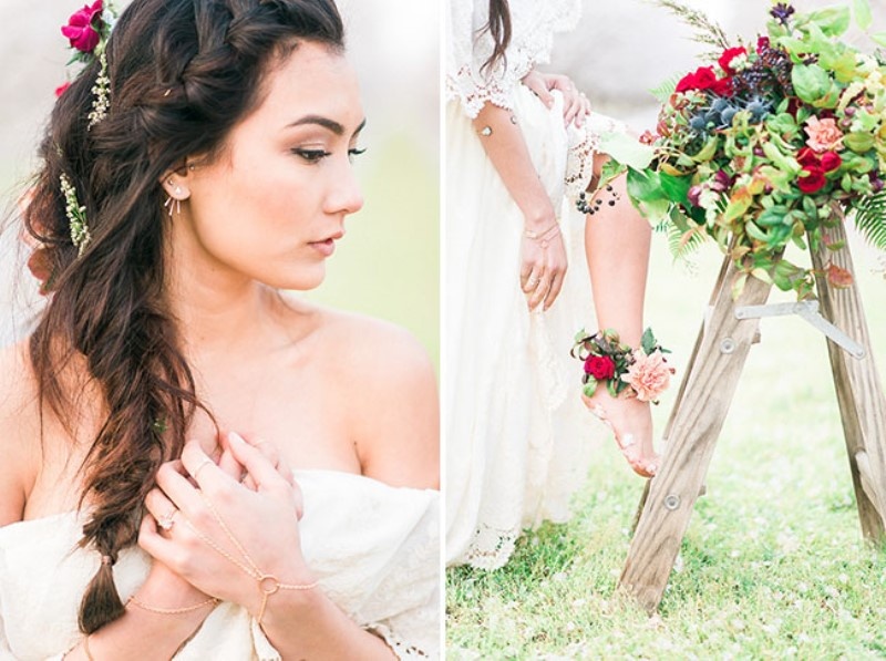 Picture Of dreamy bohemian wedding inspiration at almond orchard  12