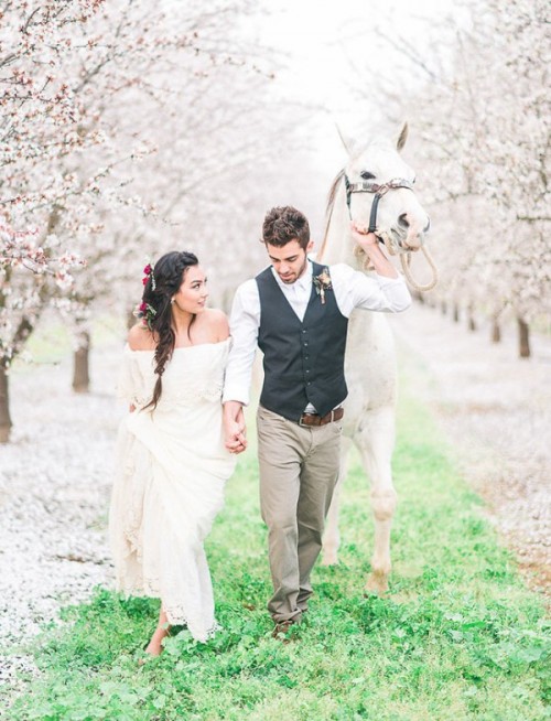 Dreamy Bohemian Wedding Inspiration At Almond Orchard