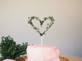 DIY Organic Heart Cake Topper
