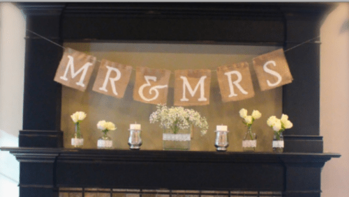 Easy DIY Mr. And Mrs. Burlap Wedding Banner