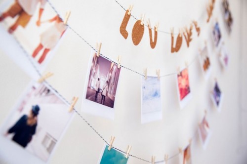 Easy DIY Polaroid Photo Banner For Wedding Decor