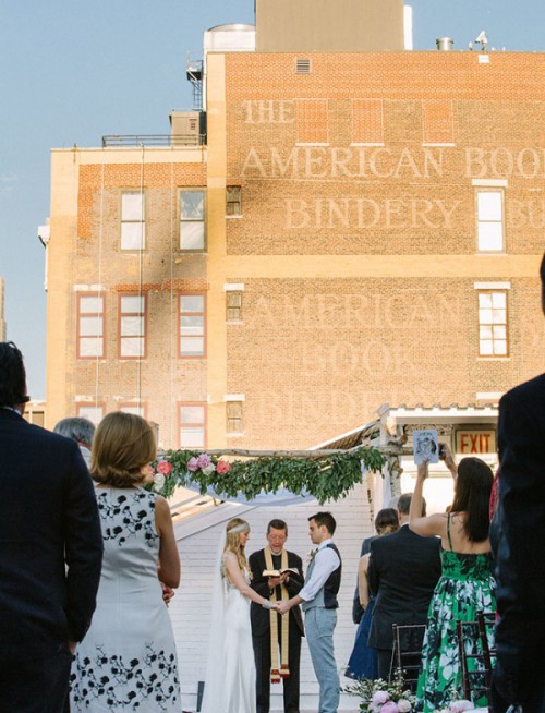 Eclectic Sunset Rooftop Wedding In New York