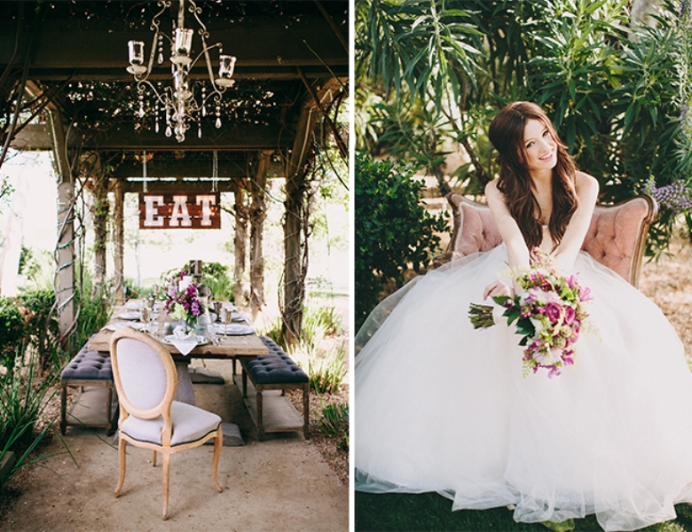Eclectic vintage and rustic garden wedding inspiration  2